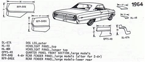 classic sheet metal|1964 Ford galaxie sheet metal.